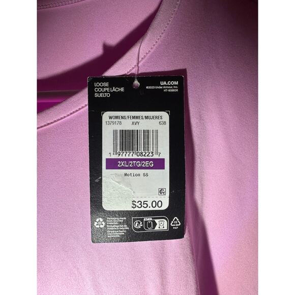 Under Armour Motion Short-Sleeve T-Shirt for Ladies - Stellar Pink - XXL - Picture 8 of 8